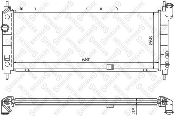 Stellox 10-26068-SX - Радіатор, охолодження двигуна avtolavka.club