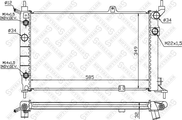 Stellox 10-26067-SX - Радіатор, охолодження двигуна avtolavka.club