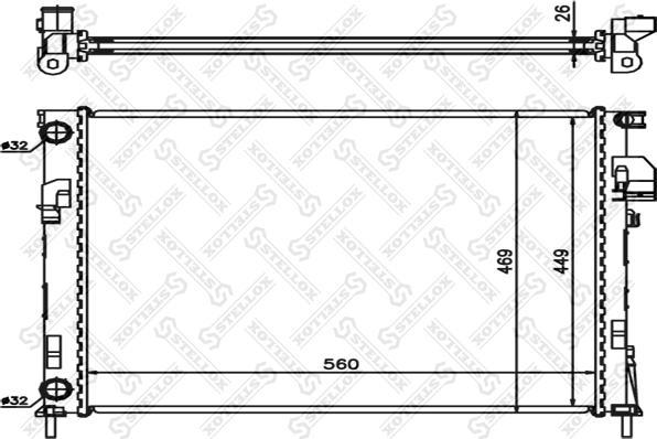 Stellox 10-26003-SX - Радіатор, охолодження двигуна avtolavka.club