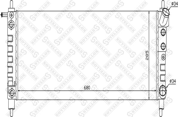 Stellox 10-26077-SX - Радіатор, охолодження двигуна avtolavka.club