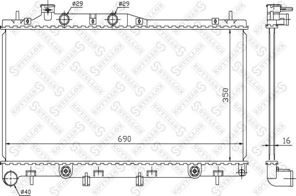 Stellox 10-26245-SX - Радіатор, охолодження двигуна avtolavka.club