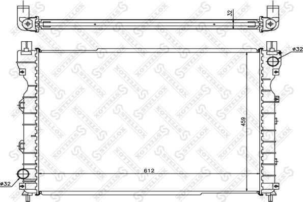 Stellox 10-26283-SX - Радіатор, охолодження двигуна avtolavka.club