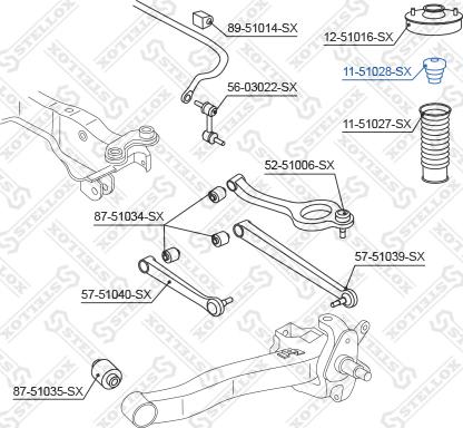 Stellox 11-51028-SX - Відбійник, буфер амортизатора avtolavka.club