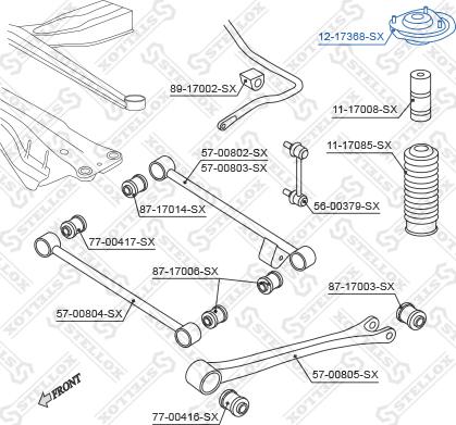 Stellox 12-17368-SX - Опора стійки амортизатора, подушка avtolavka.club