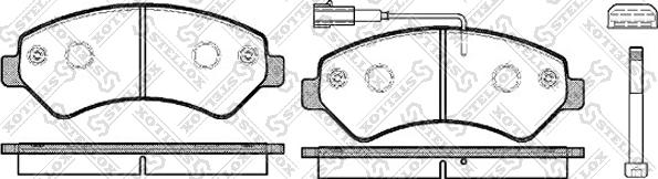 Stellox 1286 001L-SX - Гальмівні колодки, дискові гальма avtolavka.club