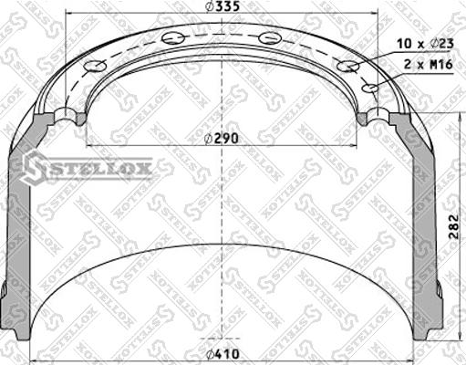 Stellox 85-00034-SX - Гальмівний барабан avtolavka.club