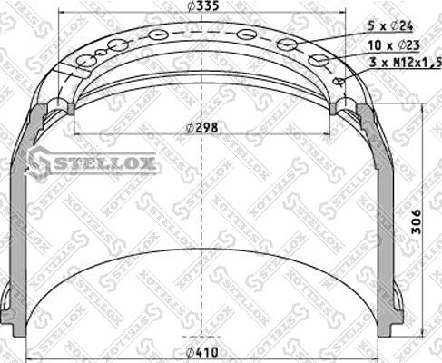 Stellox 85-00031-SX - Гальмівний барабан avtolavka.club