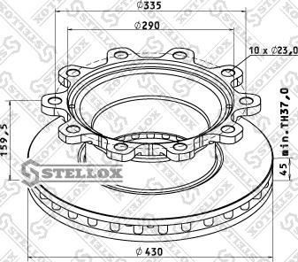 Stellox 85-00809-SX - Гальмівний диск avtolavka.club