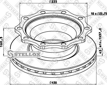 Stellox 85-00814-SX - Гальмівний диск avtolavka.club