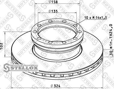 Stellox 85-00709-SX - Гальмівний диск avtolavka.club