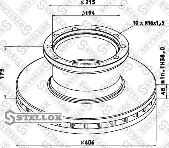 Stellox 85-00708-SX - Гальмівний диск avtolavka.club