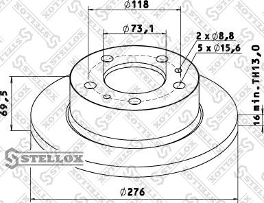 Stellox 85-00718-SX - Гальмівний диск avtolavka.club