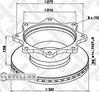 Stellox 85-00733-SX - Гальмівний диск avtolavka.club