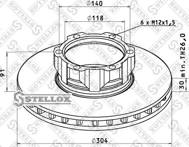 Stellox 85-00774-SX - Гальмівний диск avtolavka.club