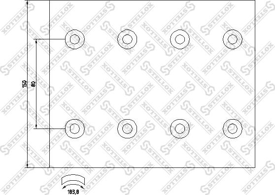 Stellox 85-01094-SX - Комплект гальмівних черевиків, барабанні гальма avtolavka.club