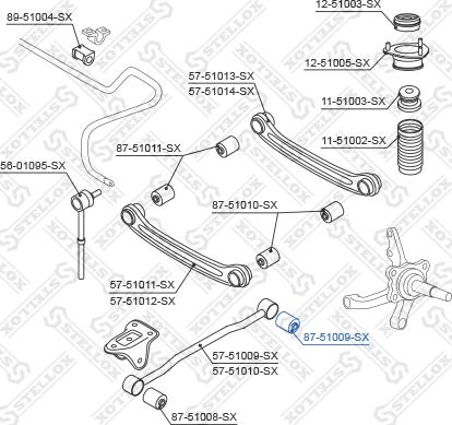 Stellox 87-51009-SX - Сайлентблок, важеля підвіски колеса avtolavka.club