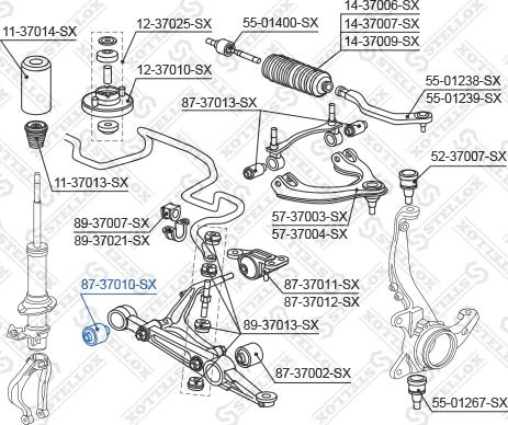 Stellox 87-37010-SX - Сайлентблок, важеля підвіски колеса avtolavka.club