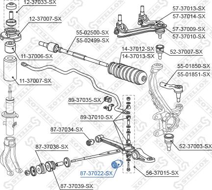 Stellox 87-37022-SX - Сайлентблок, важеля підвіски колеса avtolavka.club