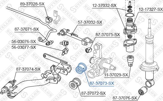 Stellox 87-37073-SX - Сайлентблок, важеля підвіски колеса avtolavka.club