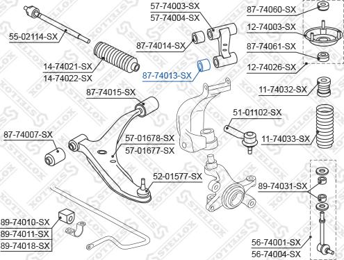 Stellox 87-74013-SX - Сайлентблок, важеля підвіски колеса avtolavka.club