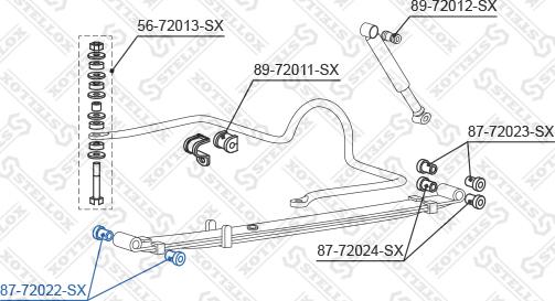 Stellox 87-72022-SX - Сайлентблок, важеля підвіски колеса avtolavka.club