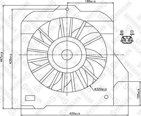 Stellox 29-99108-SX - Вентилятор, охолодження двигуна avtolavka.club