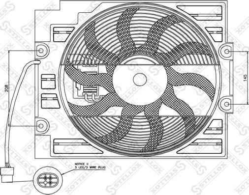 Stellox 29-99332-SX - Вентилятор, охолодження двигуна avtolavka.club