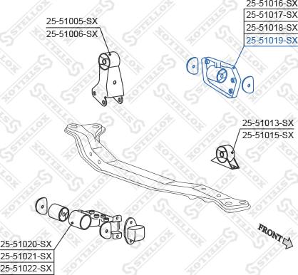 Stellox 25-51019-SX - Подушка, підвіска двигуна avtolavka.club