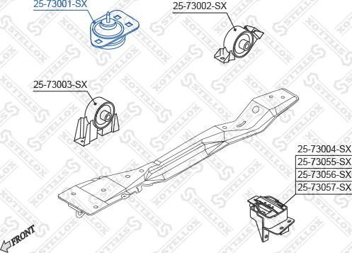 Stellox 25-73001-SX - Подушка, підвіска двигуна avtolavka.club