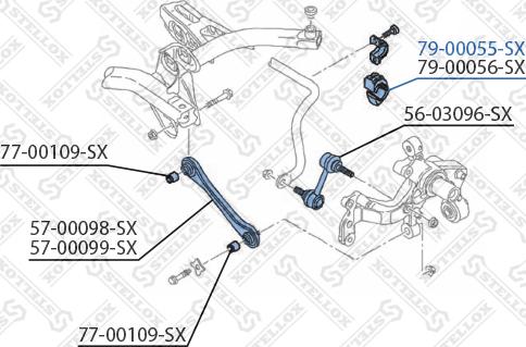 Stellox 79-00055-SX - Втулка, стабілізатор avtolavka.club