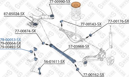 Stellox 79-00053-SX - Втулка, стабілізатор avtolavka.club