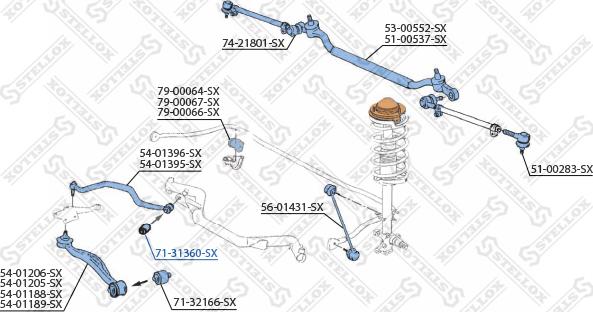 Stellox 71-31360-SX - Сайлентблок, важеля підвіски колеса avtolavka.club