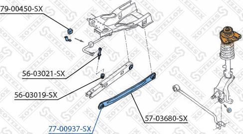 Stellox 77-00937-SX - Сайлентблок, важеля підвіски колеса avtolavka.club