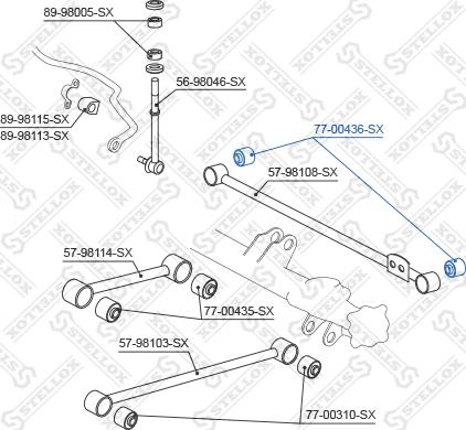 Stellox 77-00436-SX - Сайлентблок, важеля підвіски колеса avtolavka.club