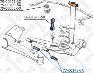 Stellox 77-00178-SX - Сайлентблок, важеля підвіски колеса avtolavka.club