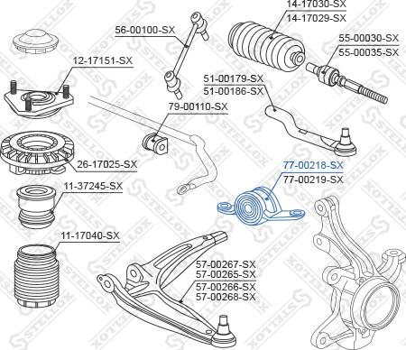 Stellox 77-00218-SX - Сайлентблок, важеля підвіски колеса avtolavka.club