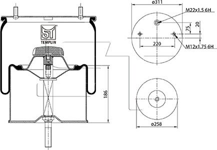 ST-Templin 04.060.6006.270 - Кожух пневматичної ресори avtolavka.club