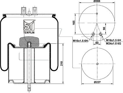 ST-Templin 04.060.6106.600 - Кожух пневматичної ресори avtolavka.club