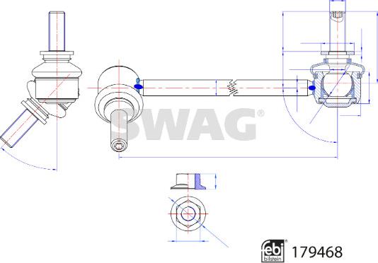 Swag 33 10 4922 - Тяга / стійка, стабілізатор avtolavka.club