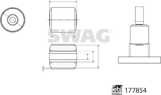 Swag 33 10 4336 - Підвіска, корпус колісного підшипника avtolavka.club