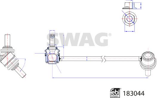 Swag 33 10 8803 - Тяга / стійка, стабілізатор avtolavka.club