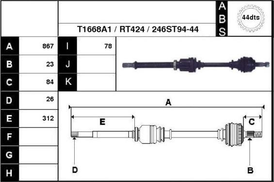 Technika 38246A1 - Приводний вал avtolavka.club