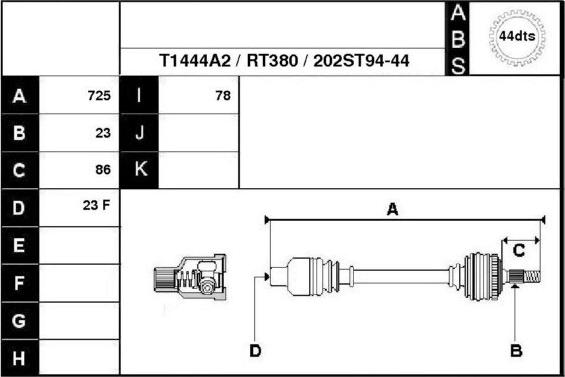 Technika 38202A2 - Приводний вал avtolavka.club