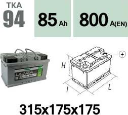 Technika TKA94 - Стартерна акумуляторна батарея, АКБ avtolavka.club