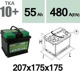 Technika TKA10+ - Стартерна акумуляторна батарея, АКБ avtolavka.club