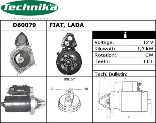 Technika D60079 - Стартер avtolavka.club