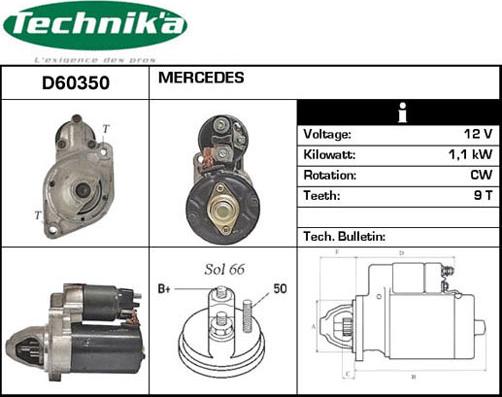 Technika D60350 - Стартер avtolavka.club