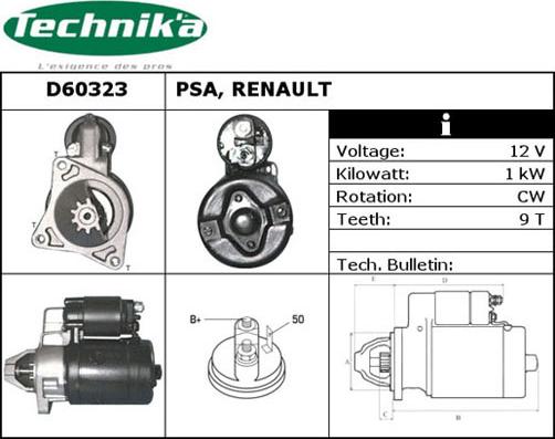 Technika D60323 - Стартер avtolavka.club