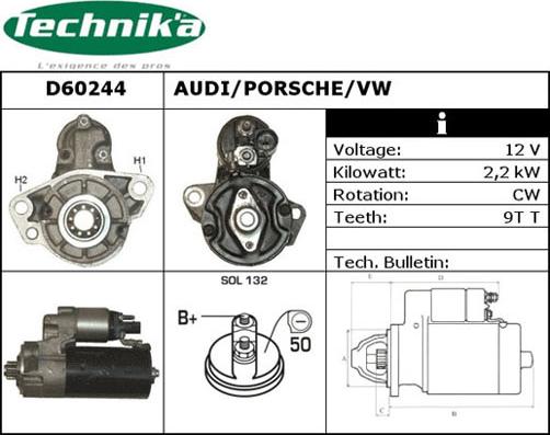 Technika D60244 - Стартер avtolavka.club