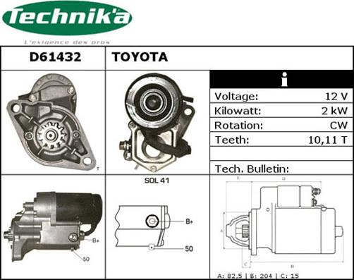 Technika D61432 - Стартер avtolavka.club